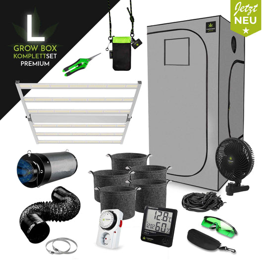 GrowBox Komplettset L Premium grau / 100 x 100 x 200cm