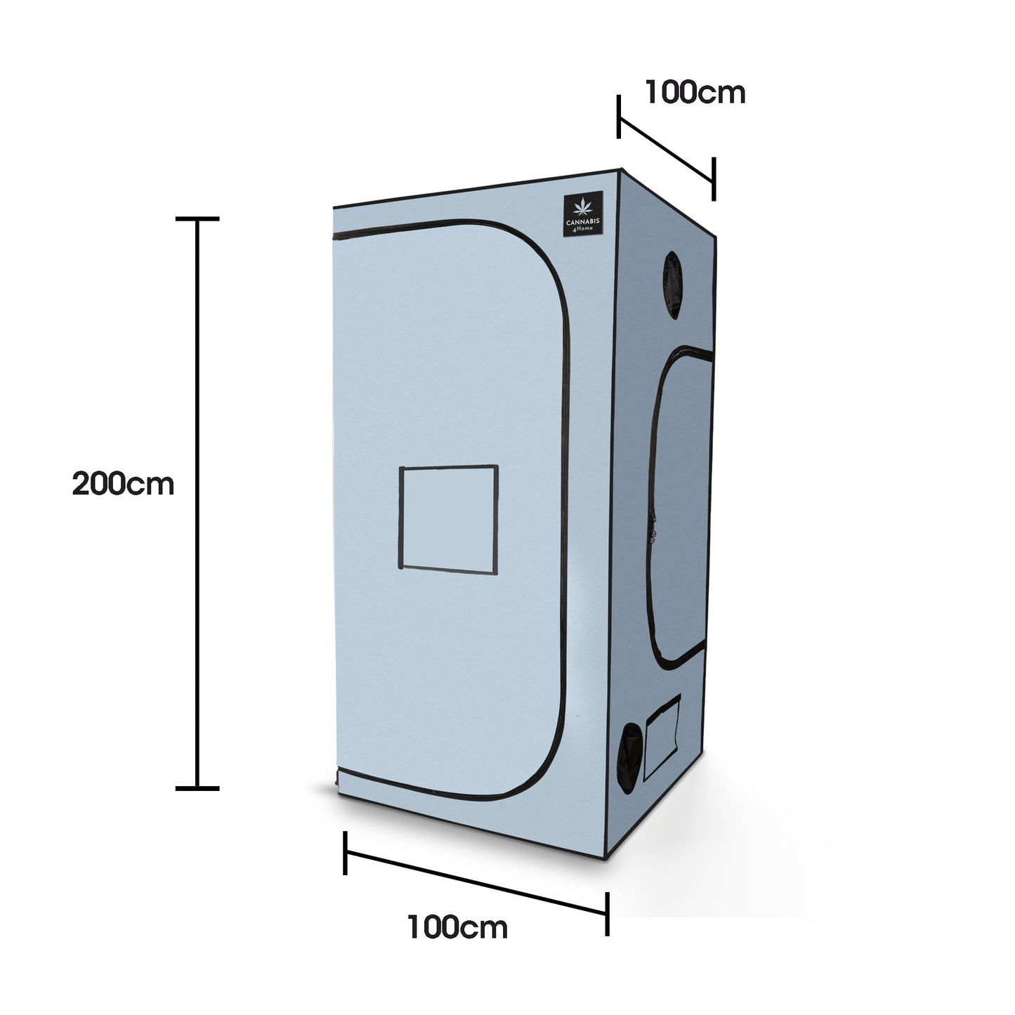 GrowBox L Blau / 100 x 100 x 200cm