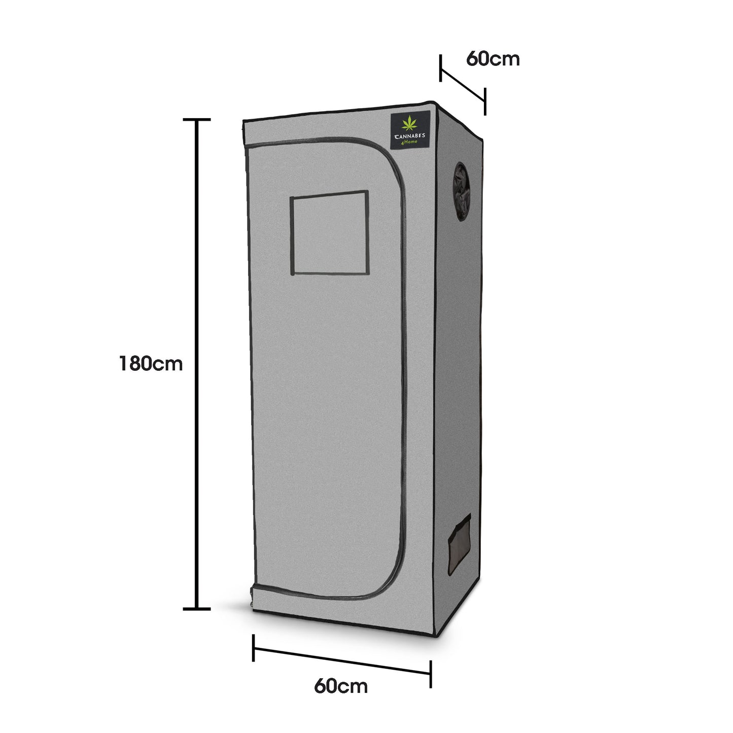 GrowBox S grau / 60 x 60 x 180cm