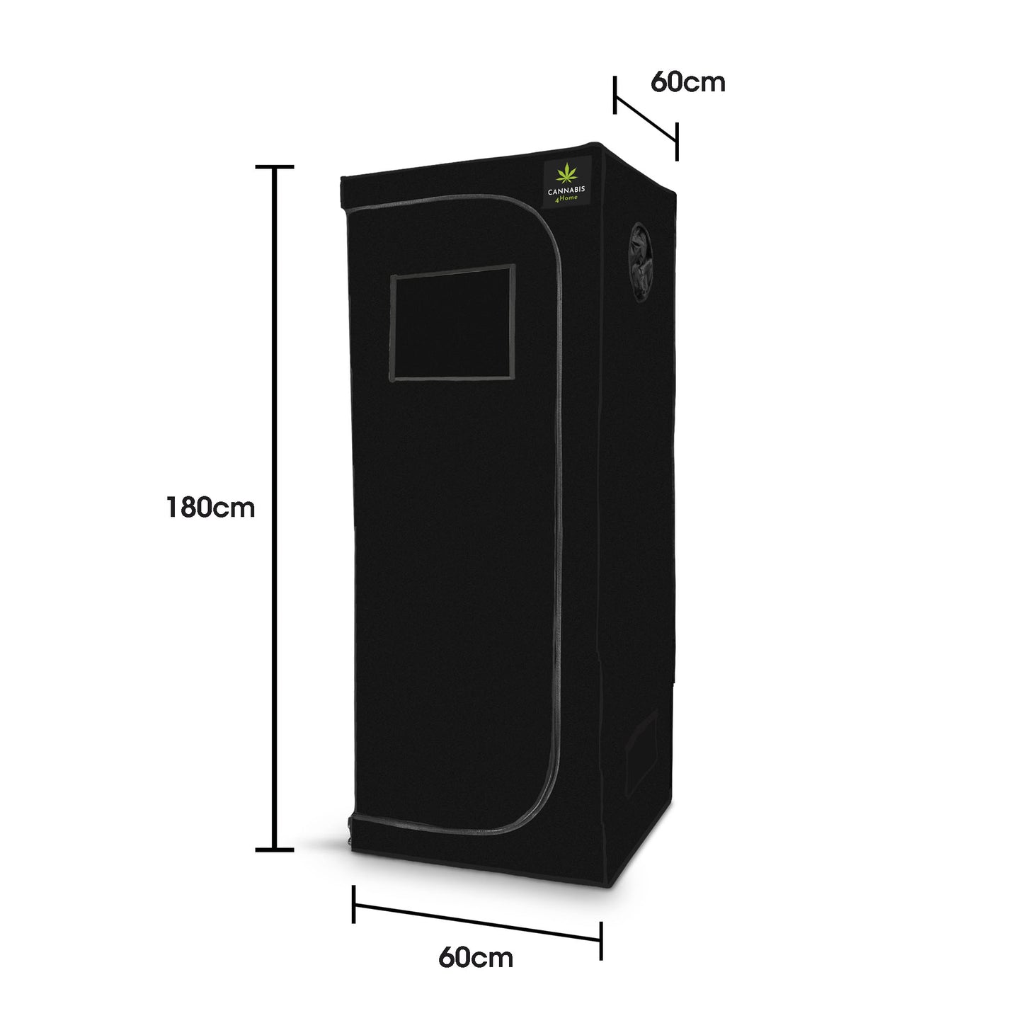 GrowBox S schwarz / 60 x 60 x 180cm