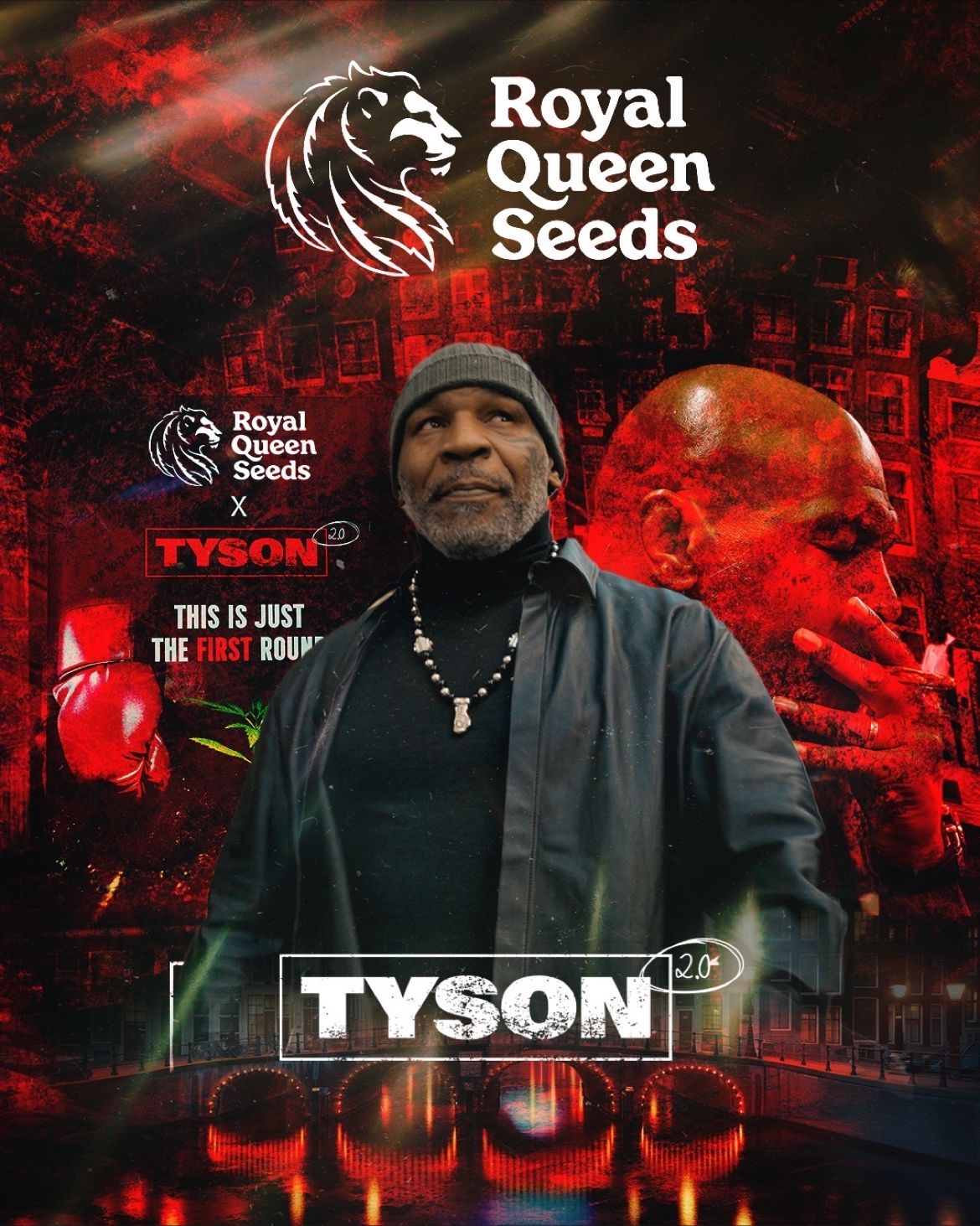 Hanfsamen Corkscrew Auto x Mike Tyson Banner mit Mike Tyson