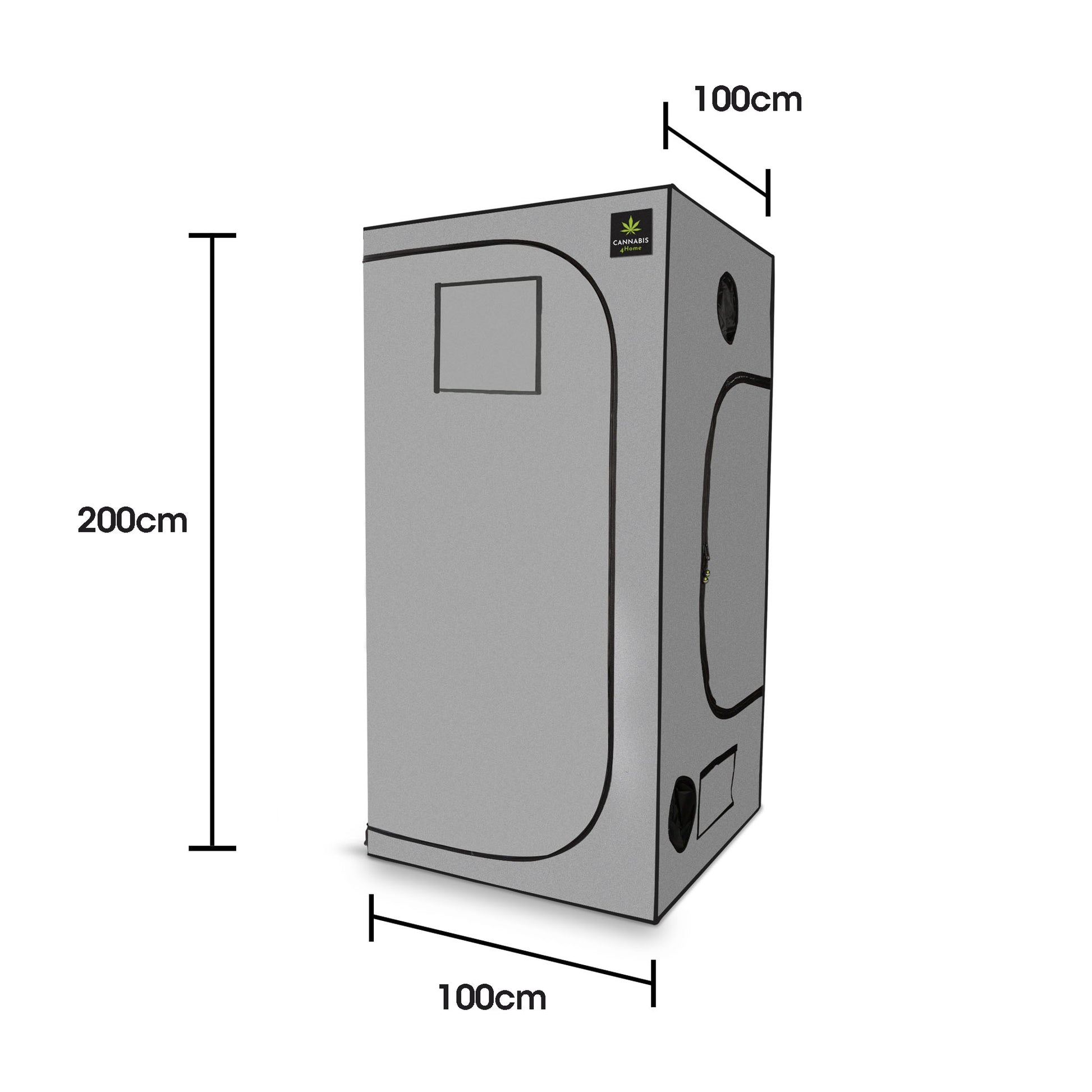 Growbox L Grau geschlossen info