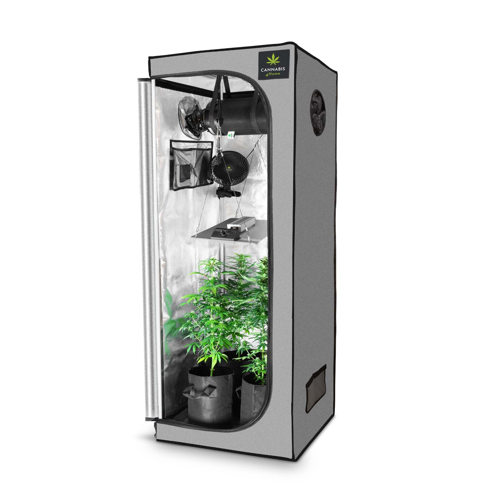 GrowBox Komplettset S grau / 60 x 60 x 180cm – Cannabis4Home