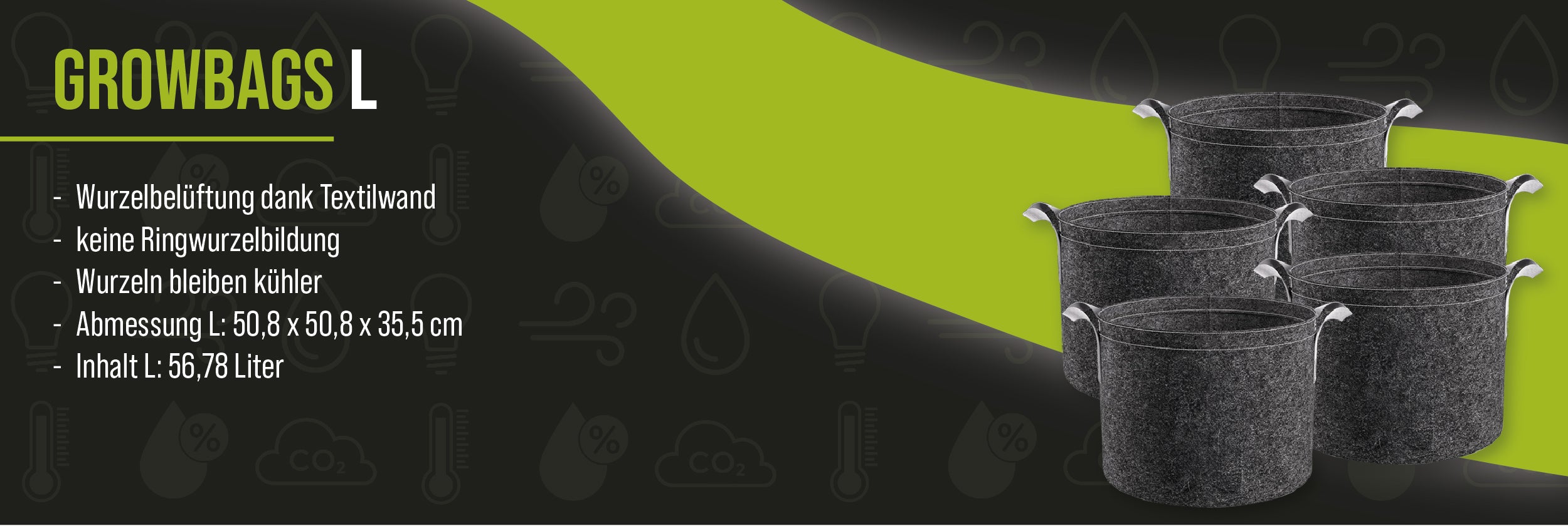 Banner Growbags L Infos
